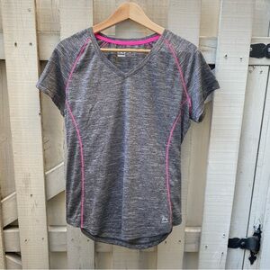 RBX Heathered Gray and Pink Short Sleeve Tech Tee
